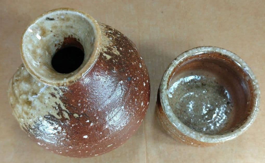 【本物保証】高橋楽斎2セット 信楽ぐい呑揃(三点）徳利ぐい呑(組）全共箱 未使用