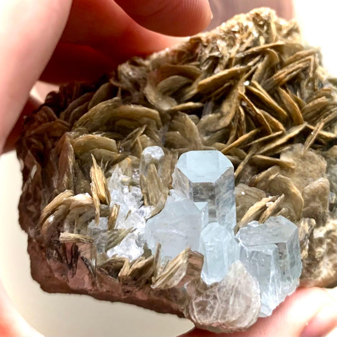 アクアマリン×モスコバイト共生標本-13