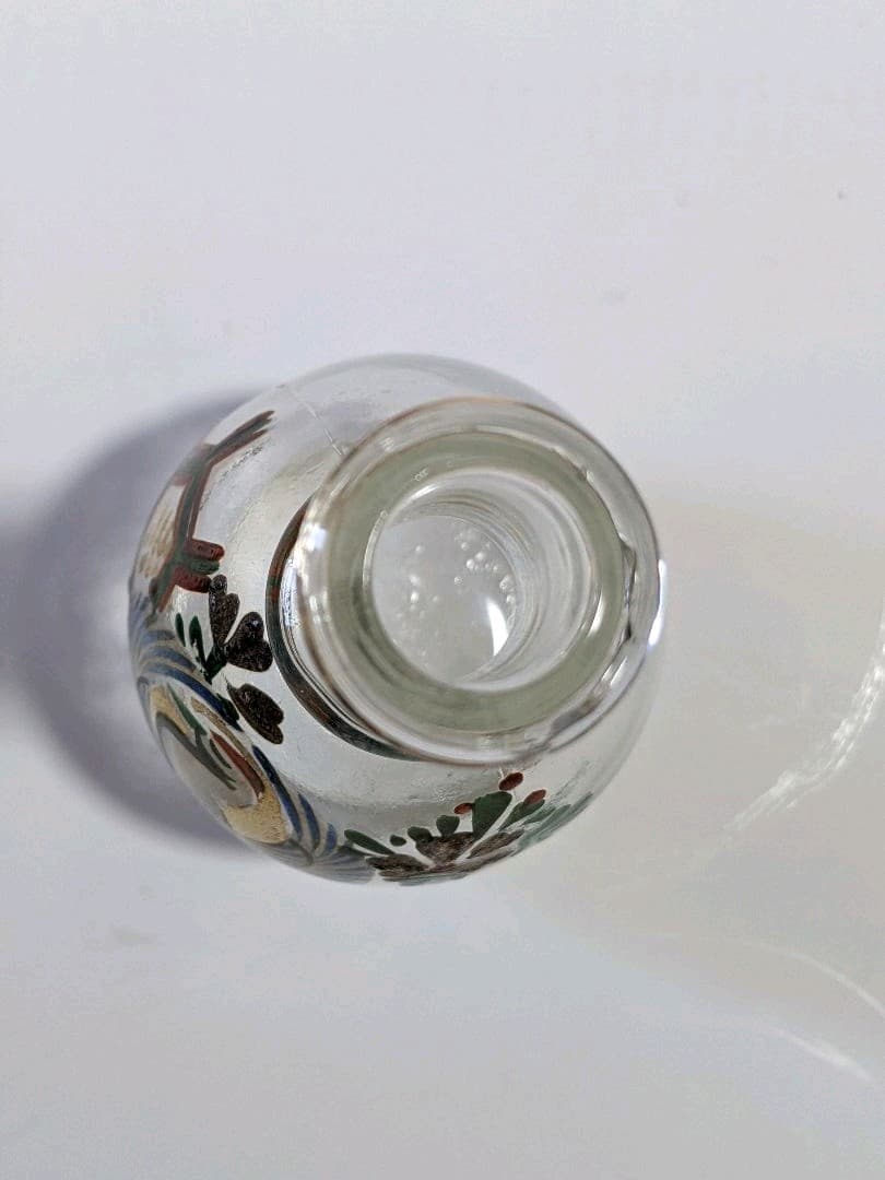 ♦ガラス 瓶 エナメル彩 大正時代 明治時代 アンティーク 骨董品 コレクション