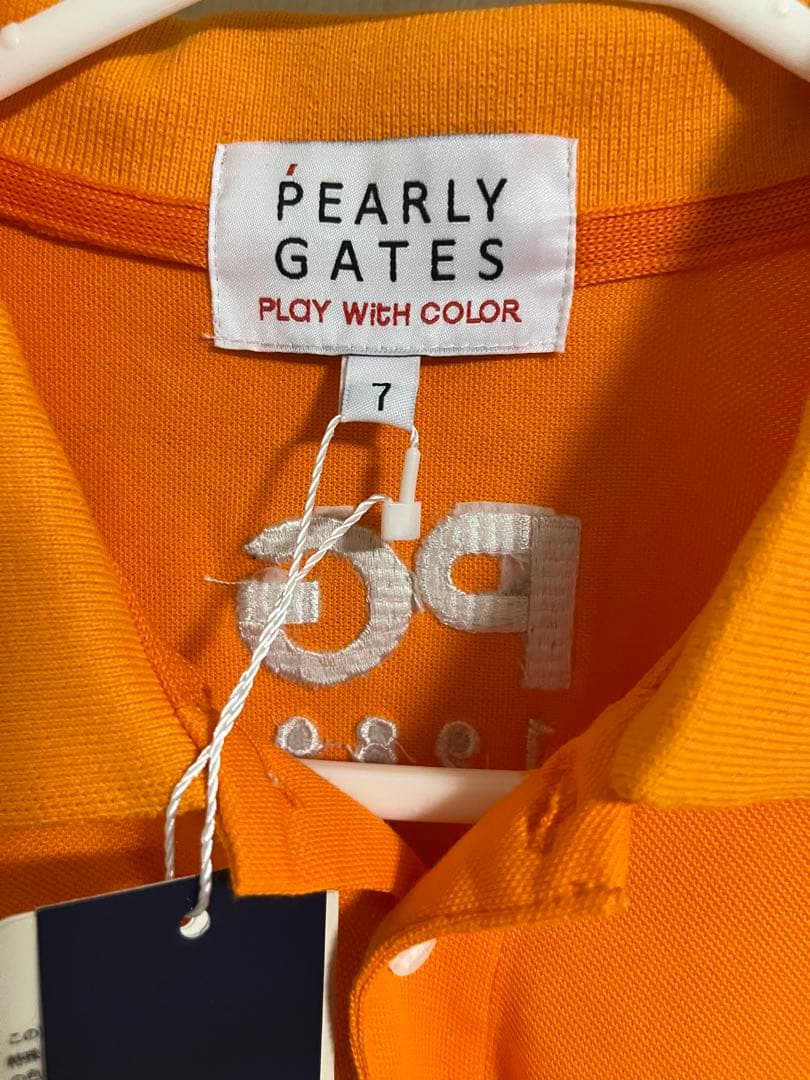 PEARLY GATES ポロシャツ オレンジ サイズ7