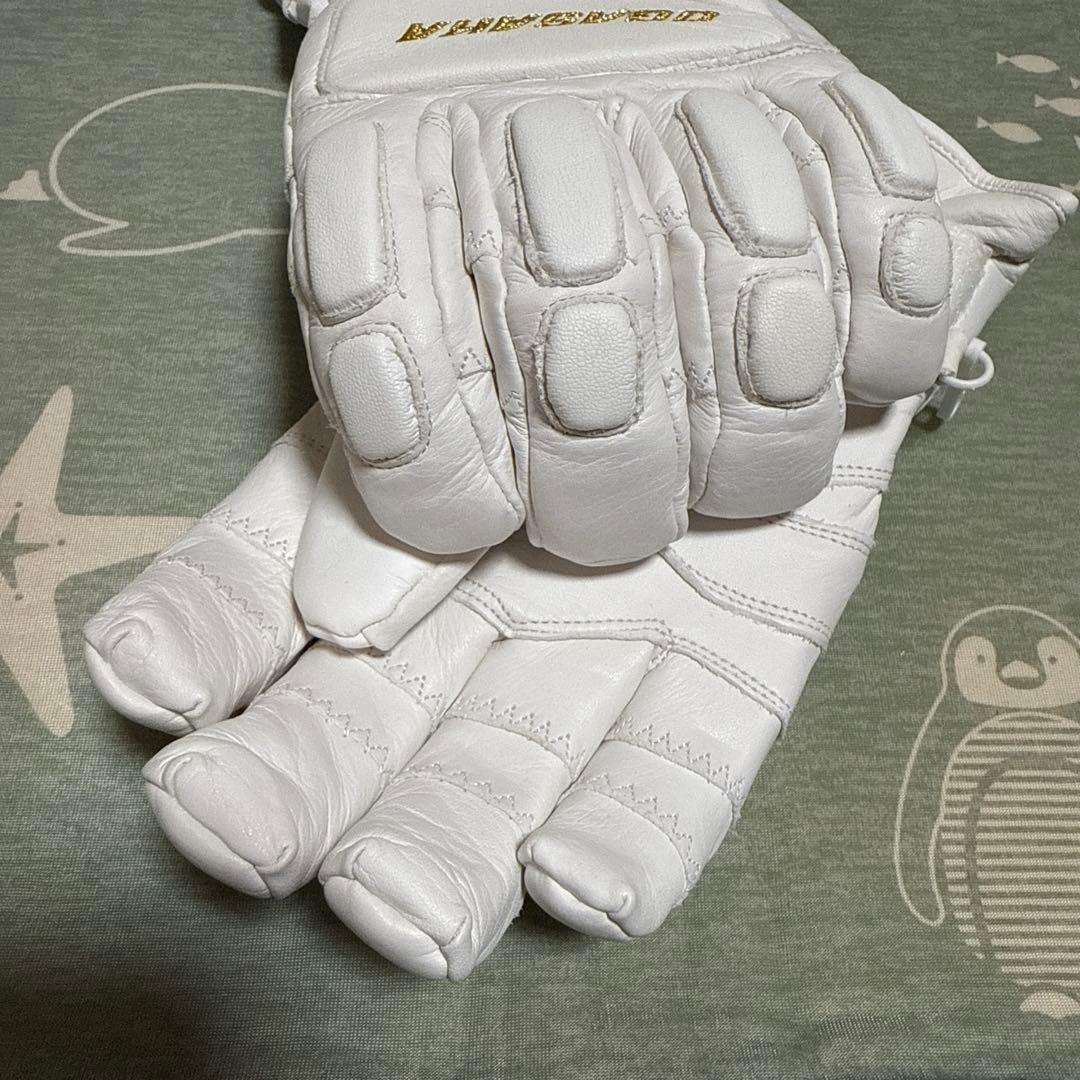 OGASAKA GT/W エルゴグリップ グローブ Oサイズ ホワイト／ゴールド