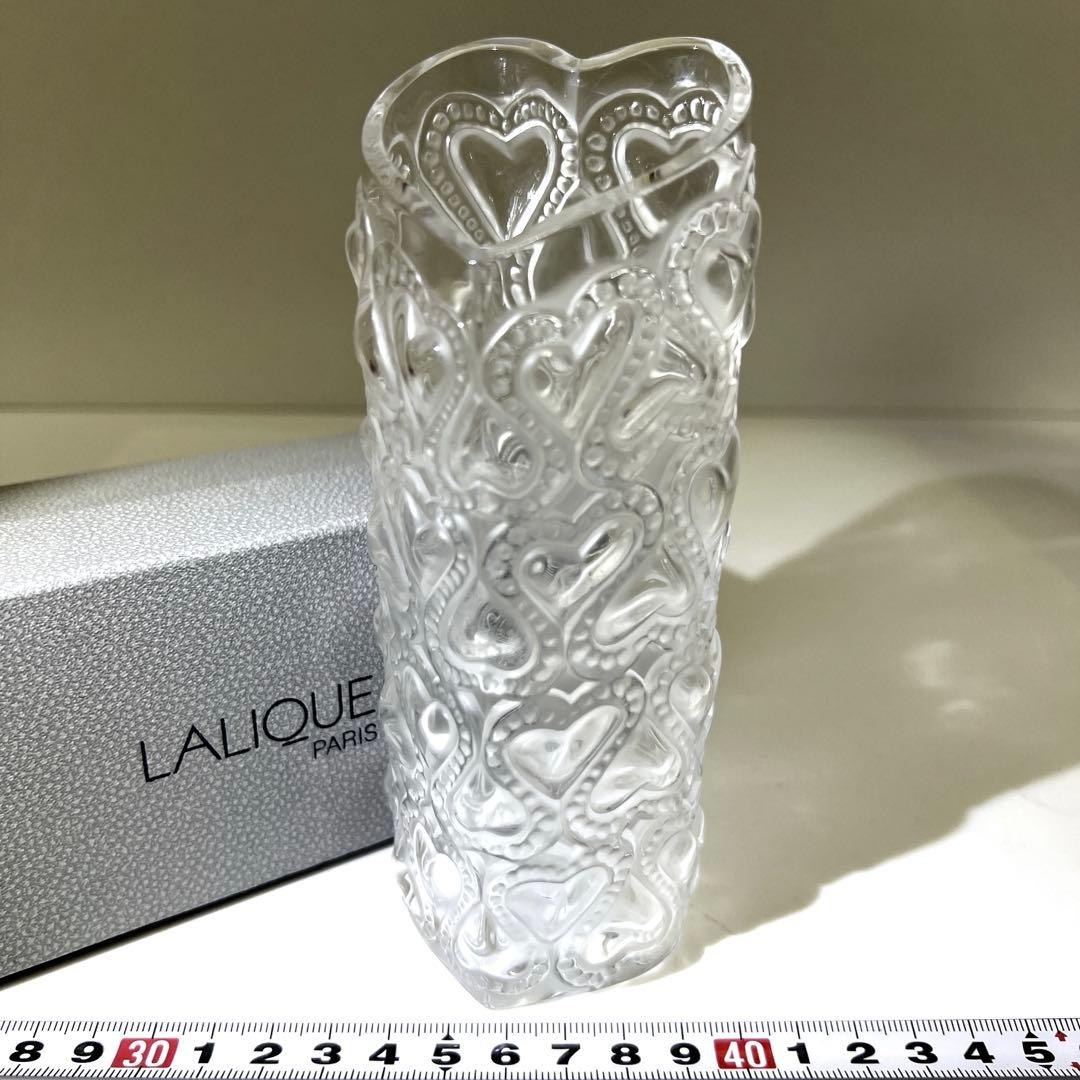 ラリック　ハート　フラワーベース　箱付　最大高さ16㎝　東Y7-0904①トヒオ