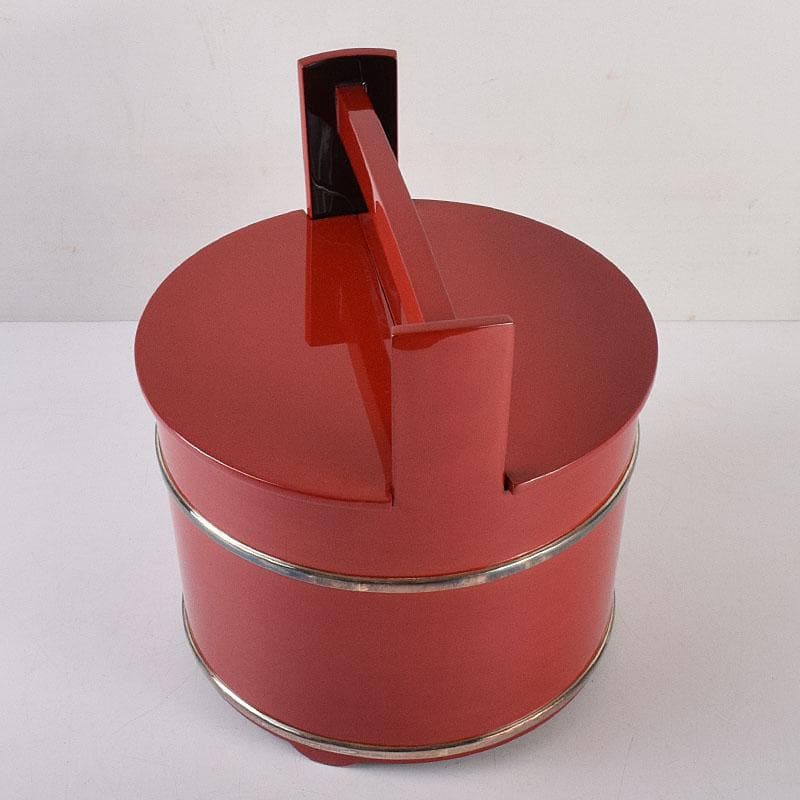 専用　浜木松峰　朱塗銀タガ　手桶水指　堀内宗完(兼中斎)極め箱　VR8538H