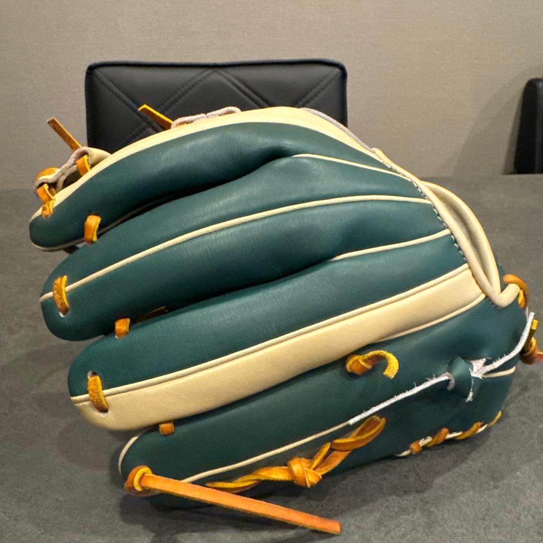 お値下げ！今宮モデル　ZETT 軟式グローブ プロモデル 緑/ベージュ