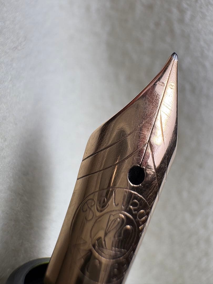 ペリカン 100N グリーンマーブル 1940〜50年代 ？万年筆 字幅 F