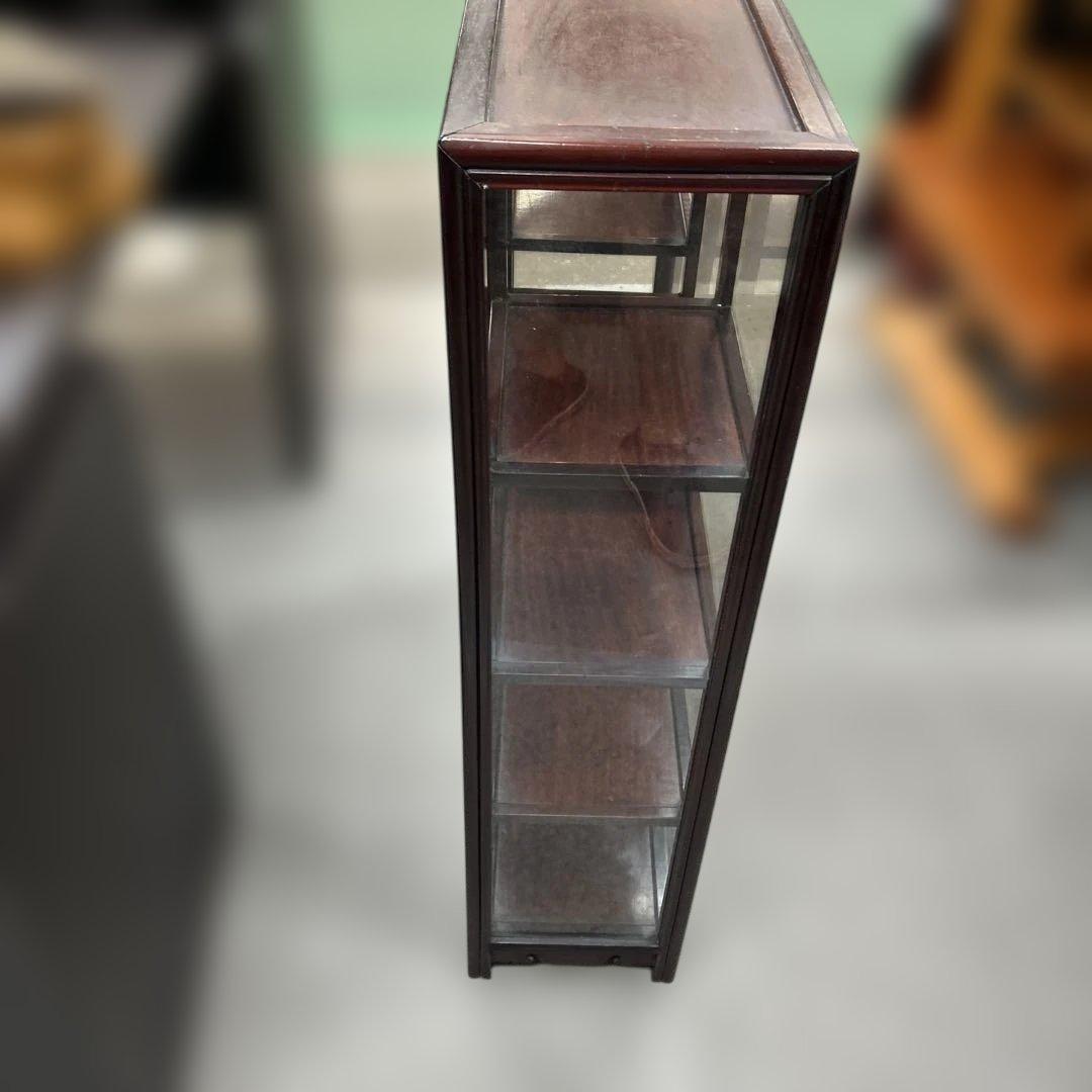 アンティーク飾り棚　中国　骨董置き　ガラスケース