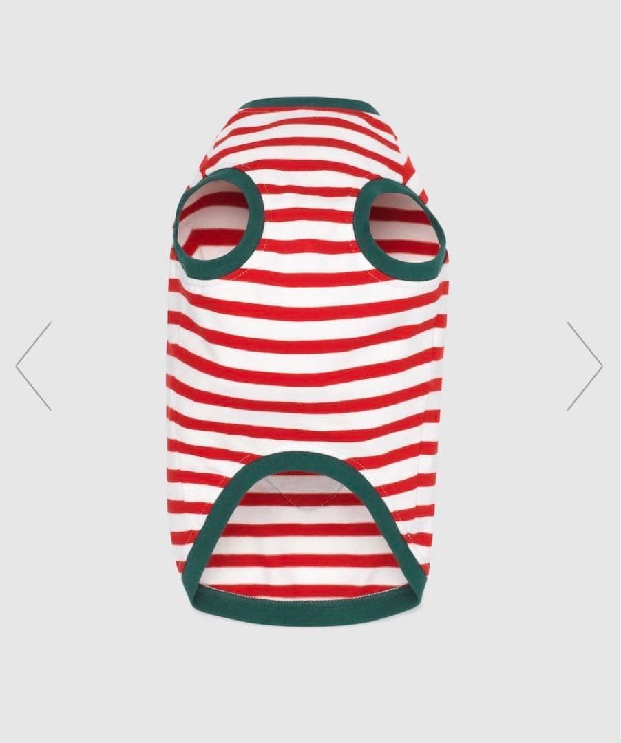 GUCCI ストライプ コットン ペット Tシャツ Mサイズ