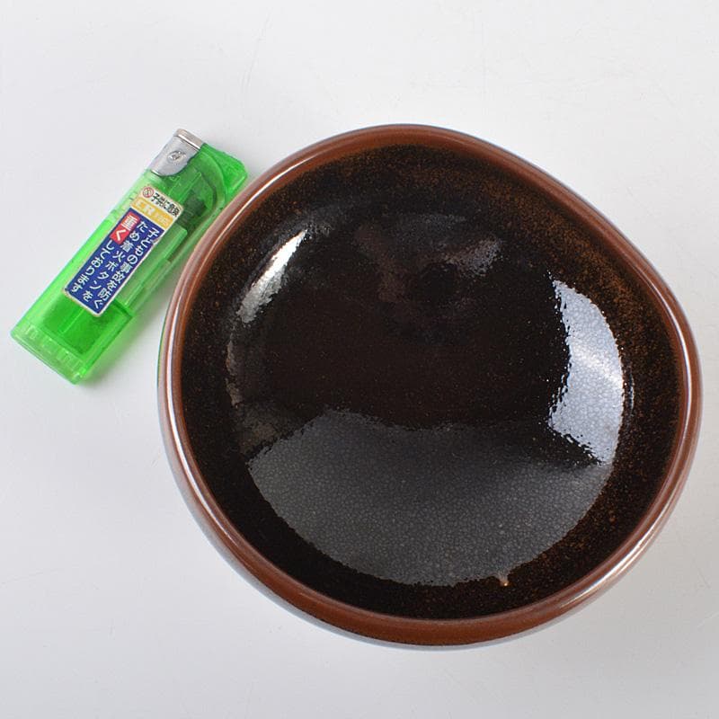 茶道具　桃の里窯　藤原敬介（恭助）作　天目向付　共箱　V　R6698F