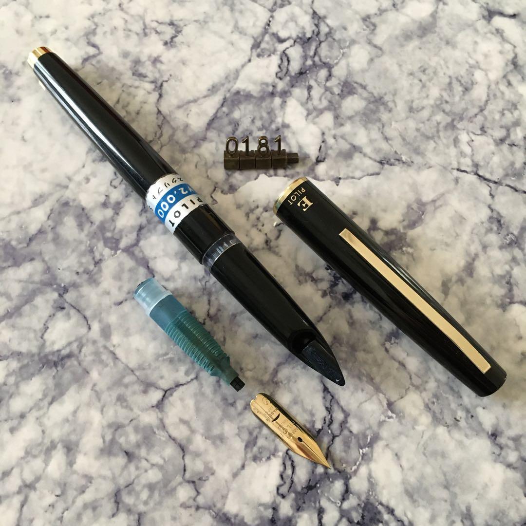 #0181オーバーホール済み 万年筆 パイロット ロング PILOT E 14k