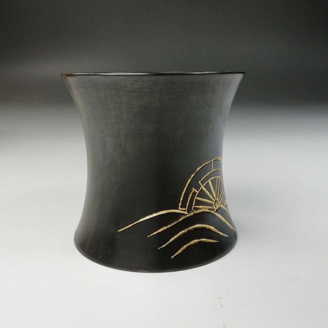 Ｔ７５１　蓋置　『唐銅蓋置』『金彩源氏車』『圭成』　共箱　茶道具