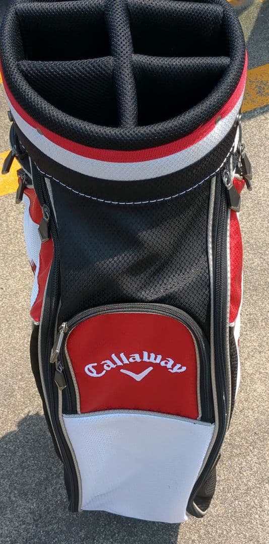 Callaway キャディバッグ ホワイト/レッド/ブラック