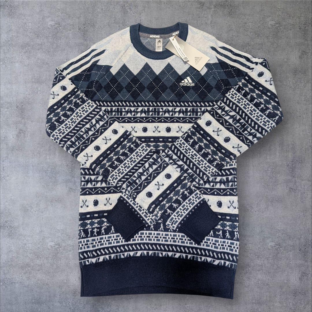 【新品55%off】アディダス ゴルフ ヒストリカル柄ニット セットアップ S