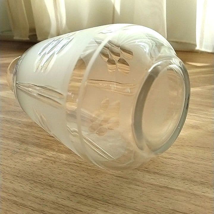 紋様入りガラス徳利 明治期 レア美品 和ガラス レトロ ウランガラス 貴重