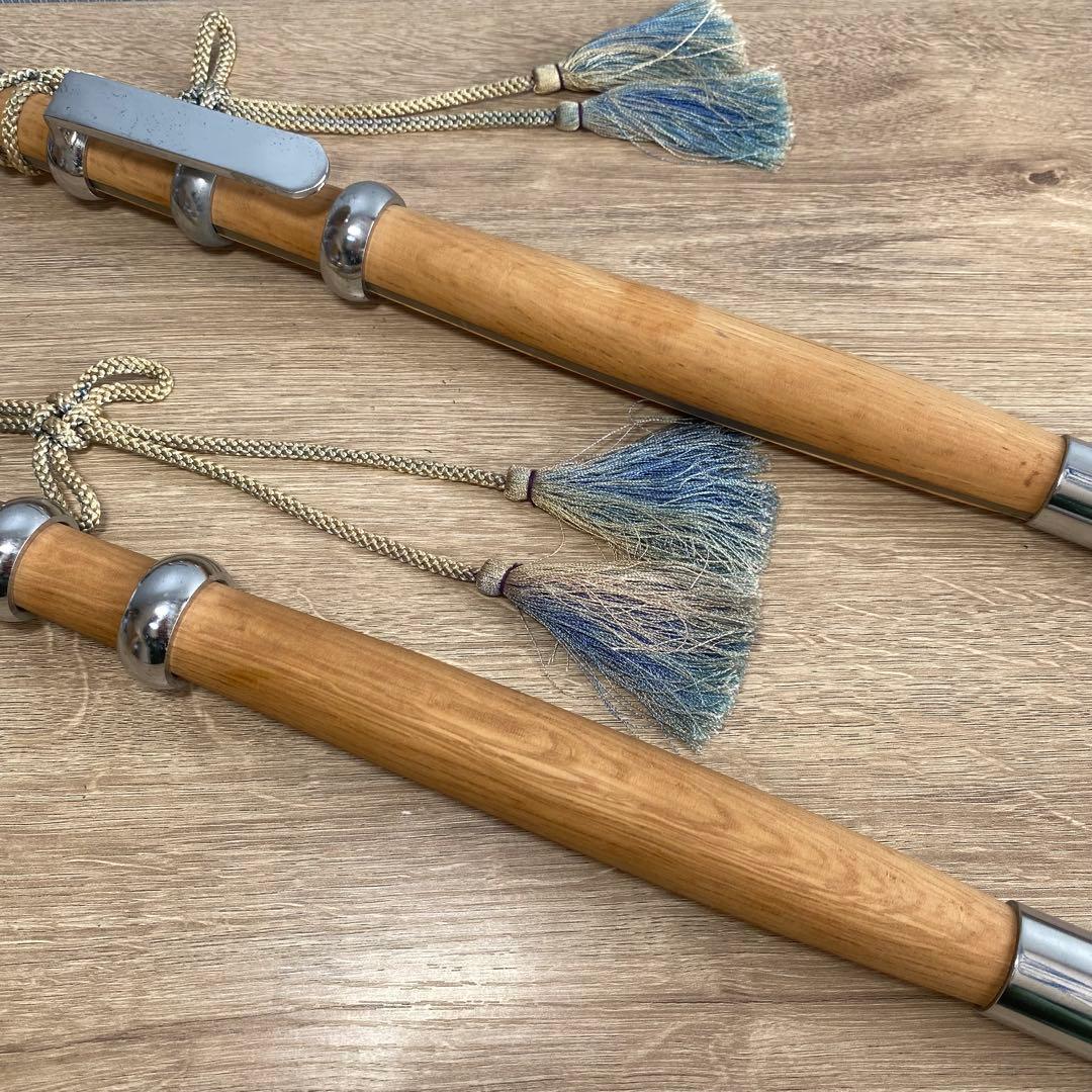 消防団 退団記念品 鳶口 一対 (2本) 祭礼用 木柄金具付 とび口