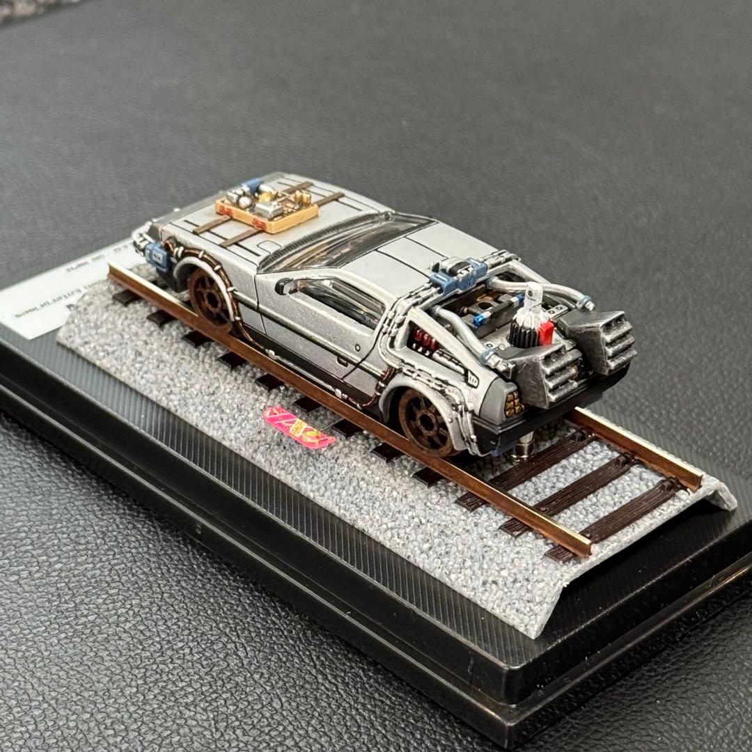 キャラウィール デロリアン レールロードVer.カスタム品&専用ケース ②