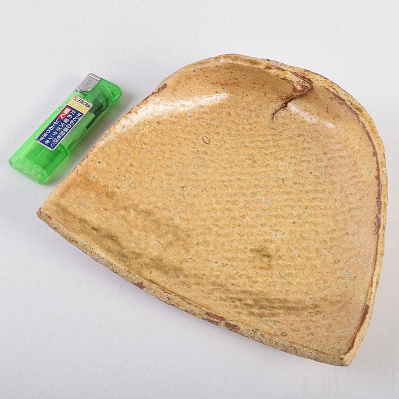 和食器　番浦史郎作　黄瀬戸　箕皿　銘々皿　五客　共箱　M　R9207B