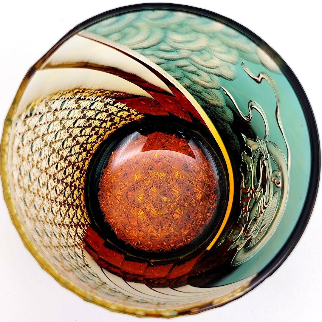 最上位作☆但野英芳 江戸切子 『風神』ロックグラス（切子 江戸切子 薩摩切子）