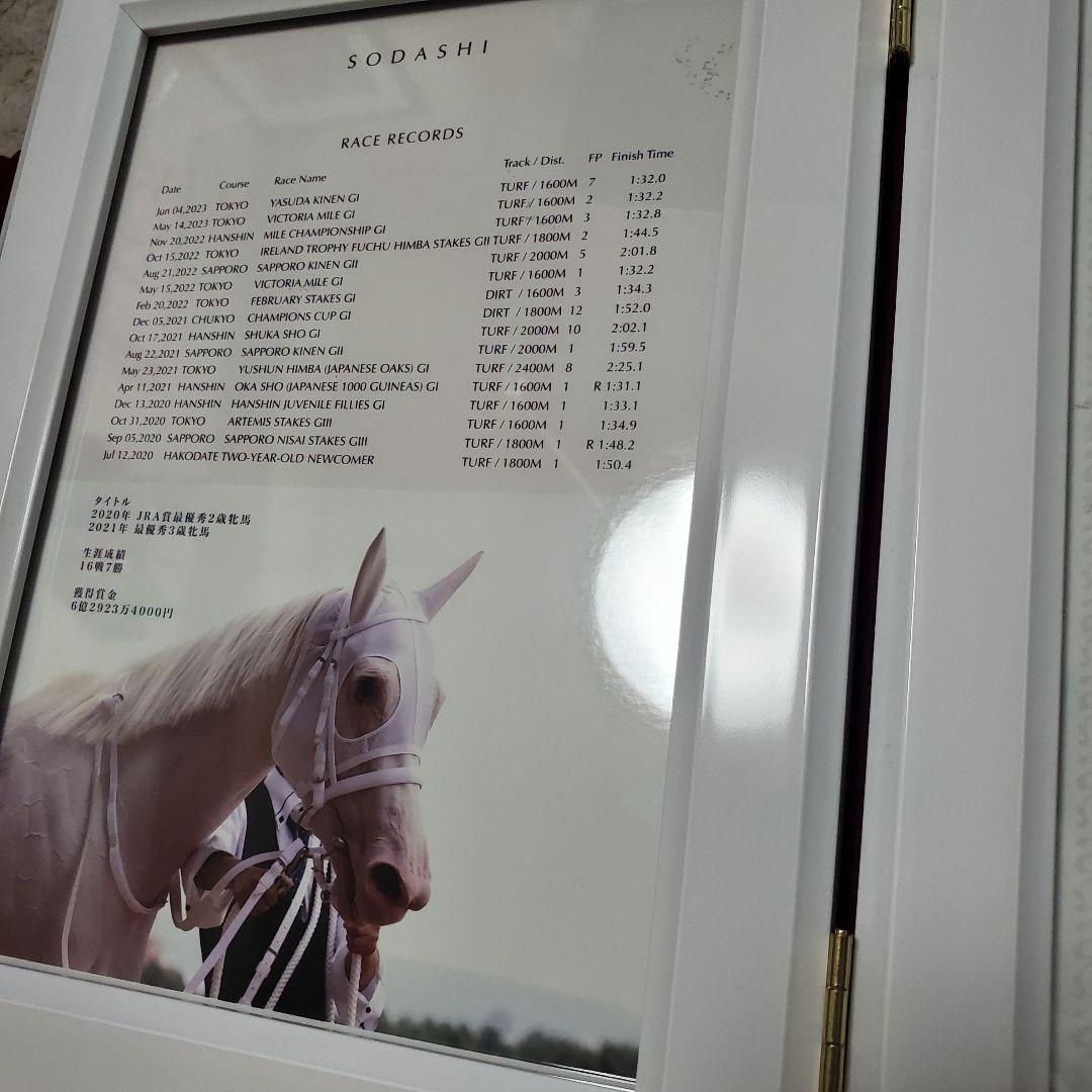 【100個限定】ソダシ 引退記念写真パネル シリアルナンバー入り 競馬 JRA