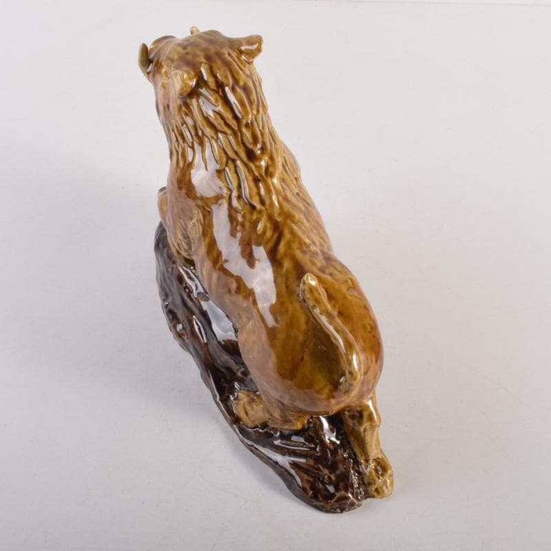 九谷焼　人間国宝　三代徳田八十吉作　猪　干支置物　C　8299