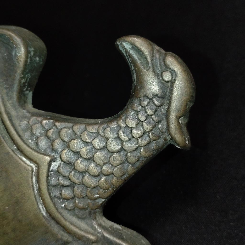 ドアノッカー イーグル 真鍮製 洋館 レトロ 全長約15.2cm 【5053】