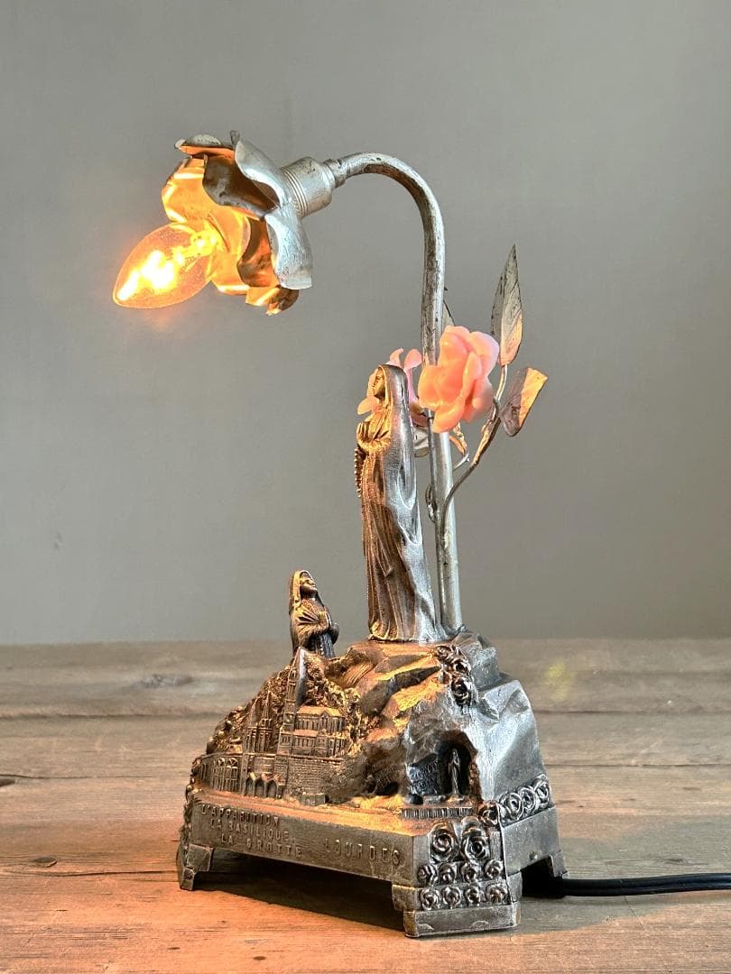 フランス　ルルドの泉　マリア　ランプ　オルゴール