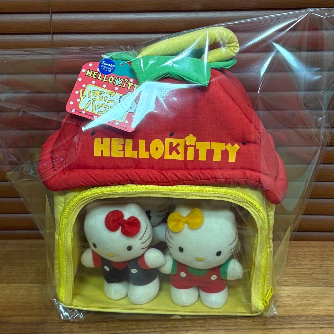希少☆1997年☆新品　タグ付 いちごハウス　ハローキティ　ぬいぐるみ