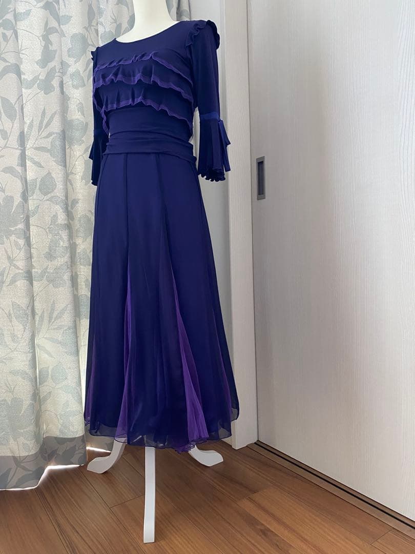 チャコット　パープルフリル付きセパレートドレス