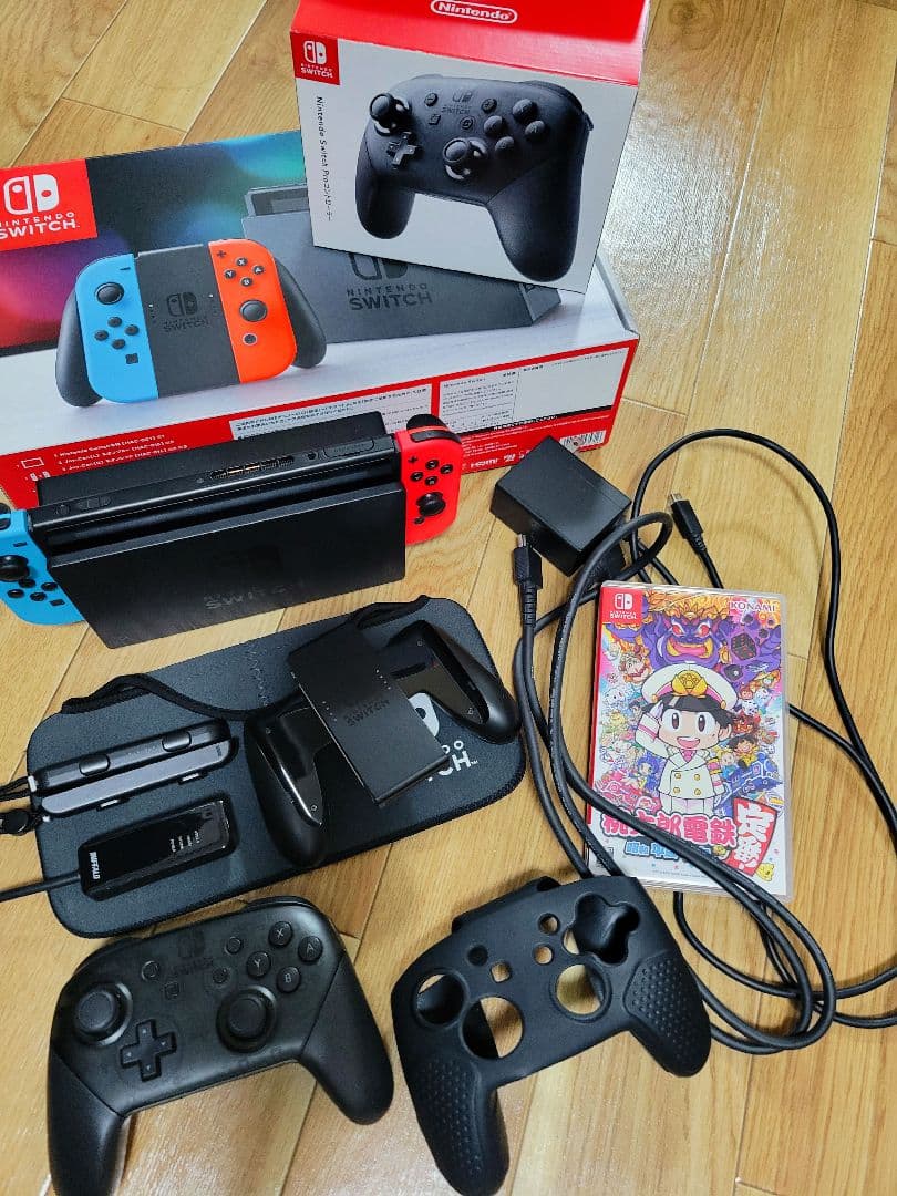 ニンテンドー スイッチ 本体+プロコン+桃鉄+ LANアダプタ + おまけ付