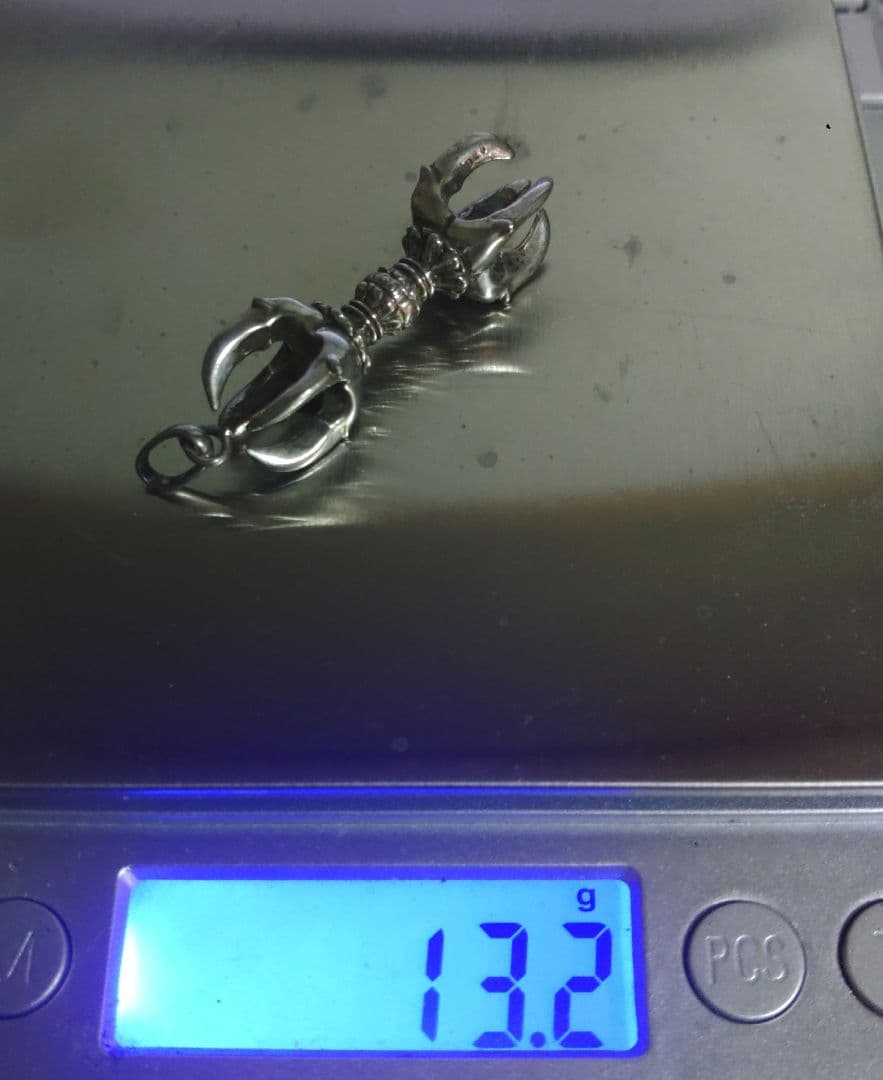 独鈷　五鈷杵　ごこしょ　大野博司　法具　密教　シルバー　銀製　トップ　イ10