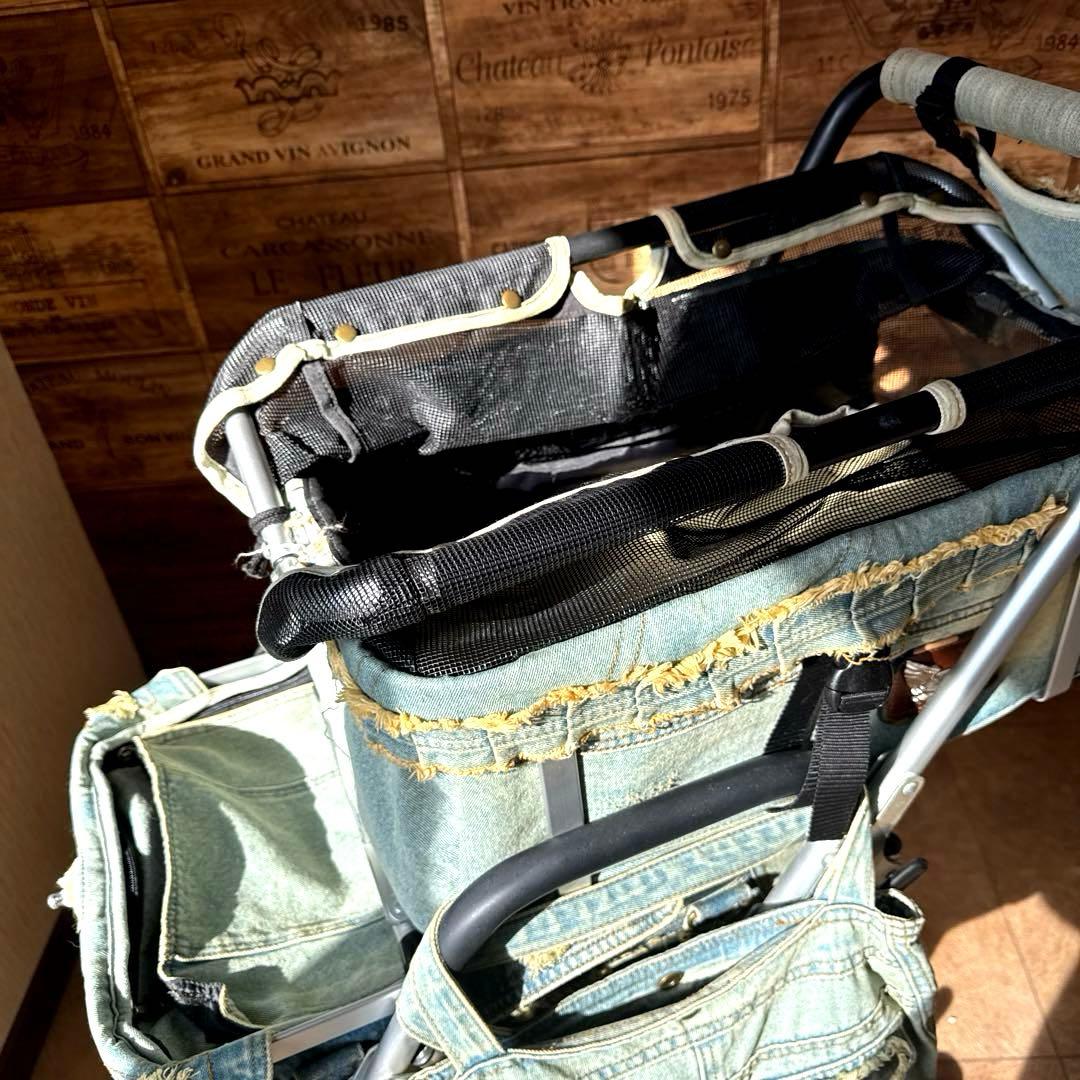 MotherCartマザーカート2段式プレミアムカートダメージデニム