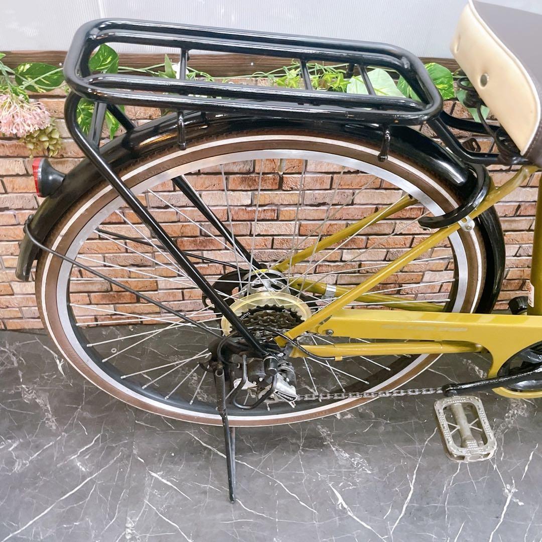 【65】一般車 ママチャリ SUBCREW カーキー系 26インチ