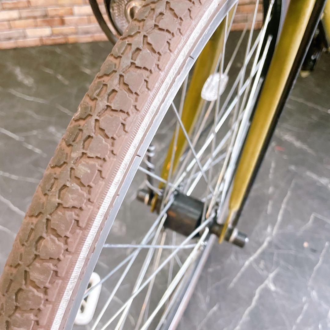 【65】一般車 ママチャリ SUBCREW カーキー系 26インチ