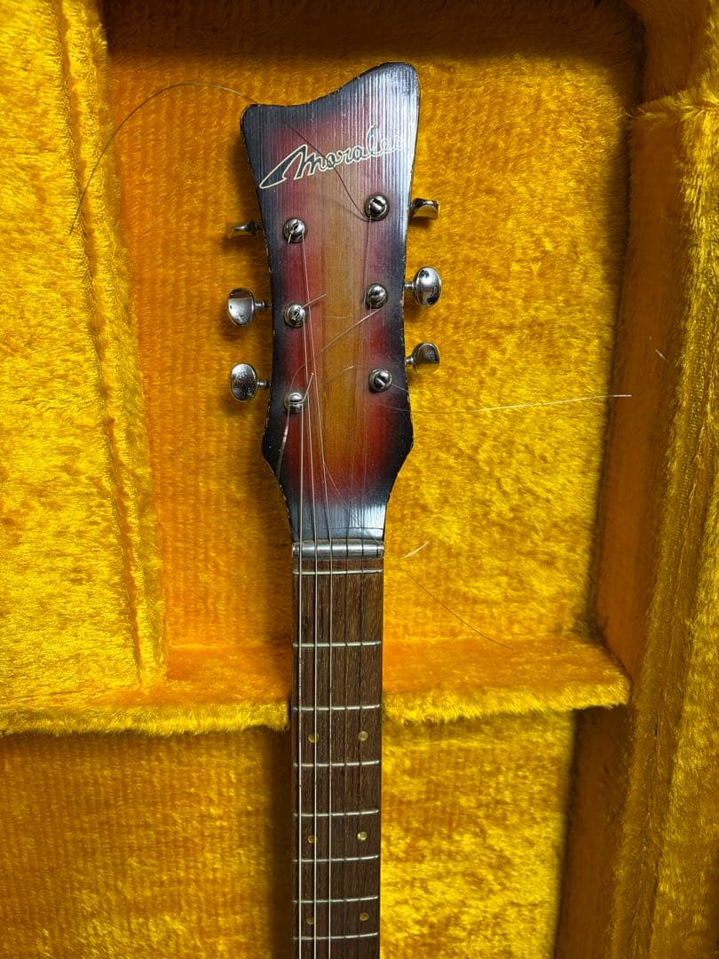 Morales モラレス エレキギターヴィンテージ 塗装剥がれ有ジャンクケース付
