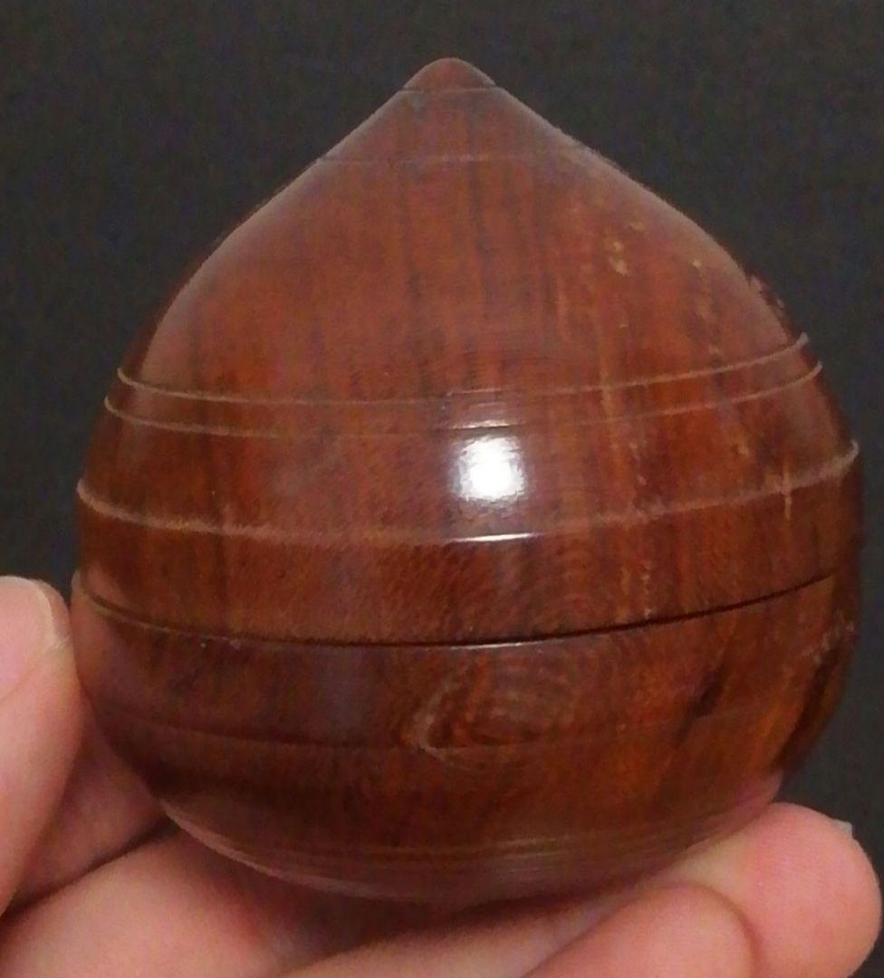 大綱宗彦書付　一笑庵好　木地　宝珠　共箱　時代布付　茶道具