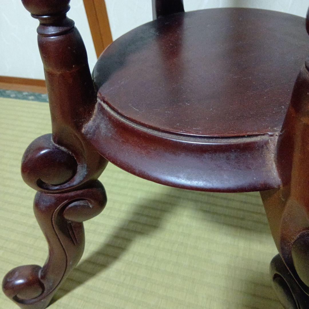 クラシック木製花台 ダークブラウン