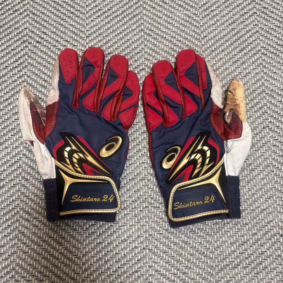 【実使用】阪神タイガース 横田慎太郎 バッティング手袋&サイン色紙セット
