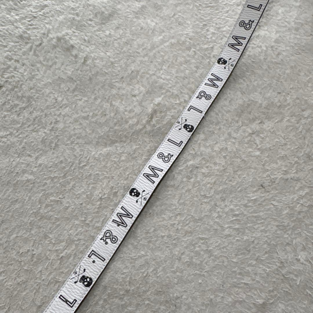 MARK&LONA マークアンドロナ　レザーロゴベルト　スカルロゴ　日本製