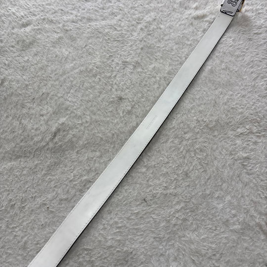 MARK&LONA マークアンドロナ　レザーロゴベルト　スカルロゴ　日本製