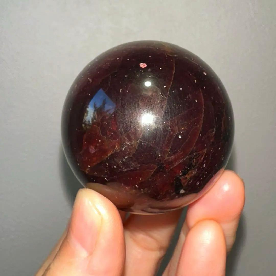 ガーネット　高品質　スフィア　4.3㎝　スターフラッシュ　高級　garnet