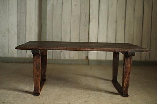 味のある木製のテーブル　ちゃぶ台　古家具　古民家