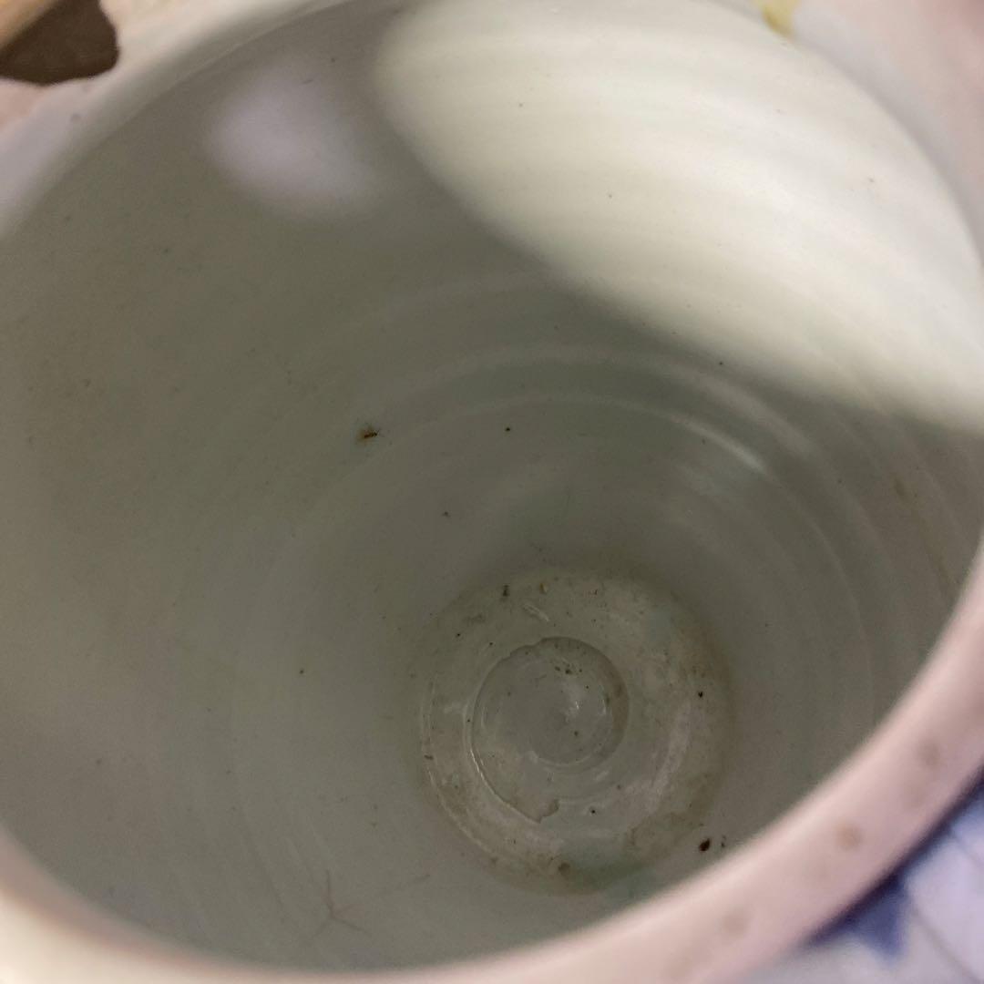 古伊万里　白抜き牡丹文壺