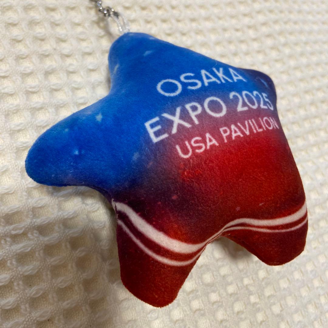 大阪万博　アメリカ館パビリオンマスコットキーホルダー　スパーク⭐︎EXPO2025