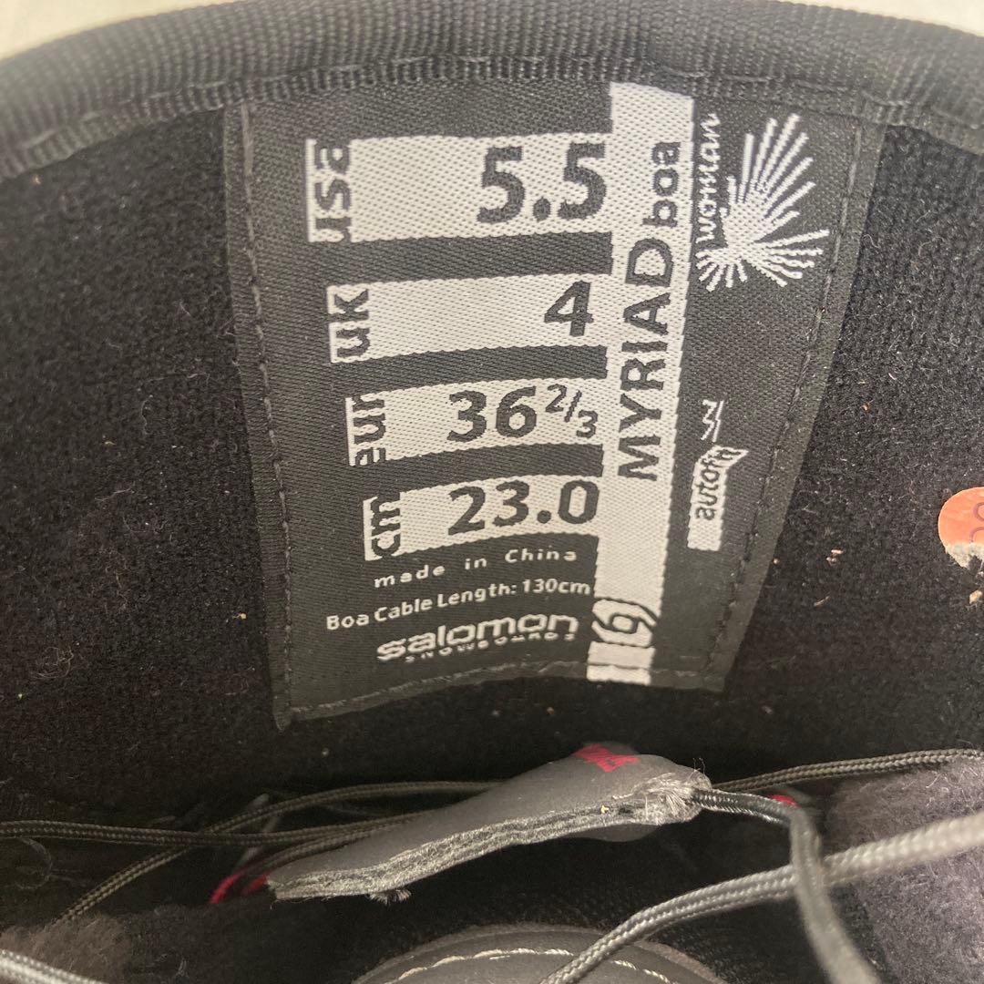 美品　サロモンMYRIAD BOA ミリアドボア　スノーボードブーツ23㎝