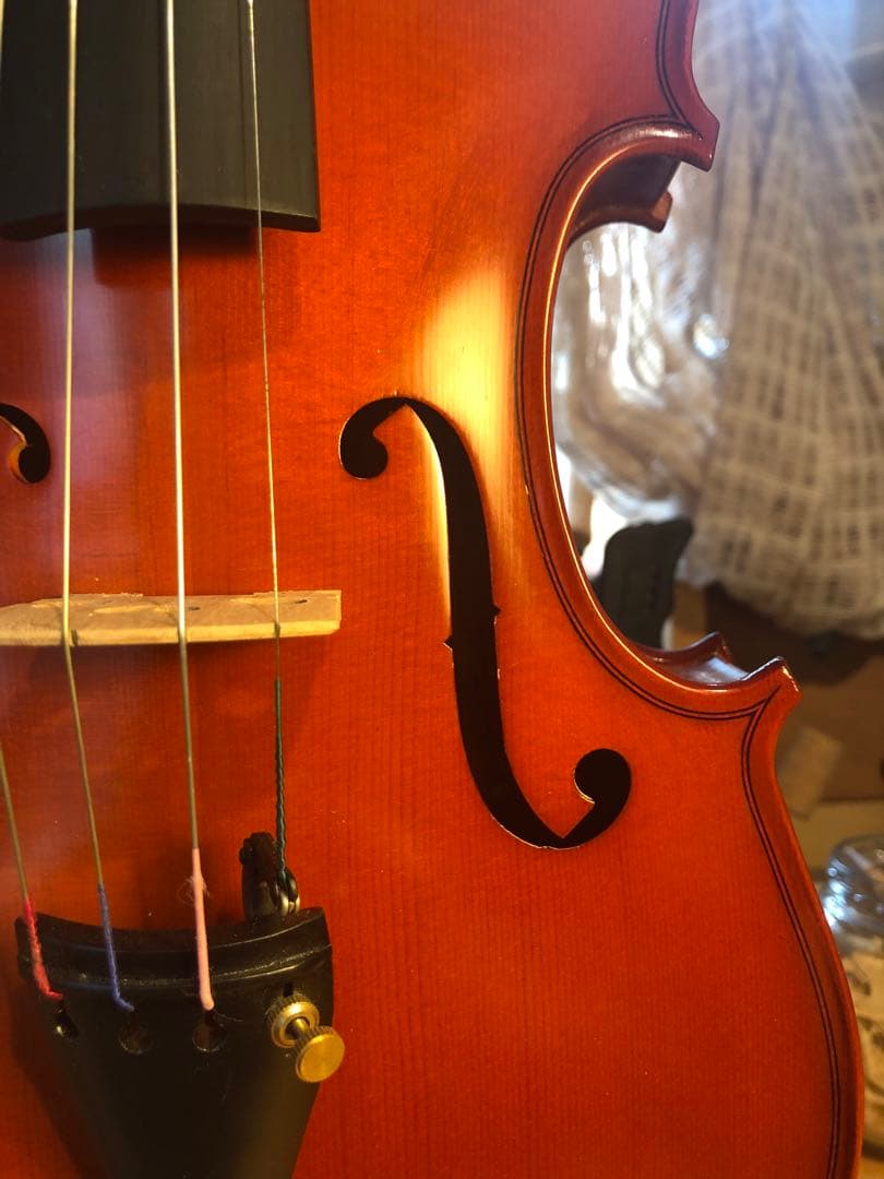 【駒&魂柱新調済】ノーラベル　中古バイオリン 4/4 美品　コンディション良好