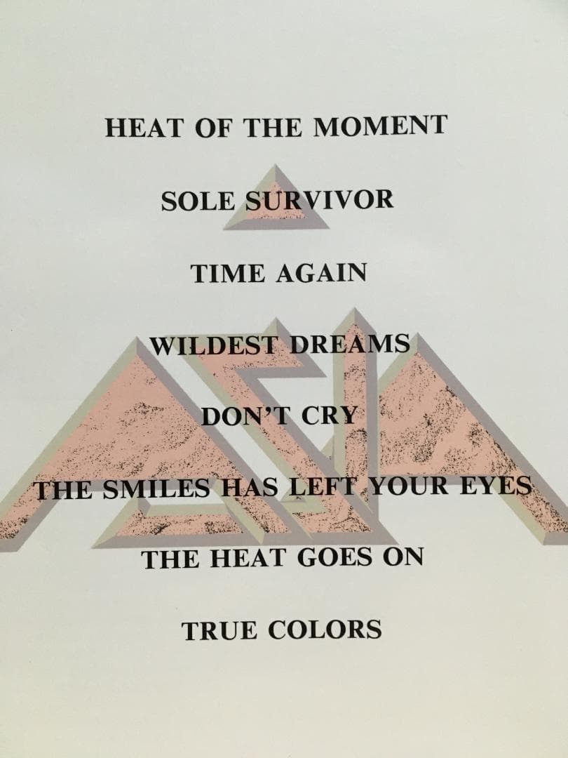 ASIA ／ ASIA and ALPHA　バンド・スコア