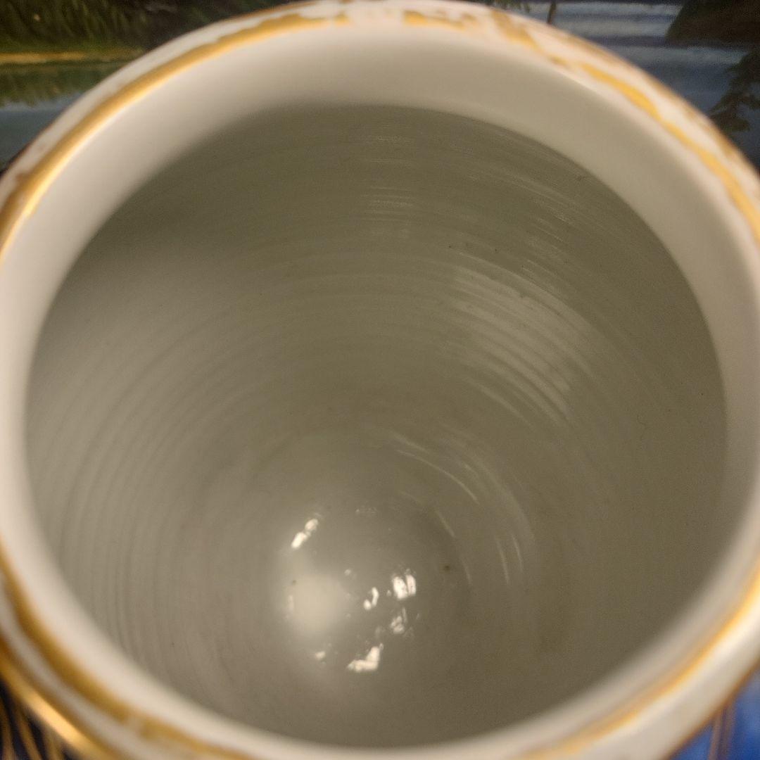 源六焼　富永源六　花瓶　明治期　骨董品