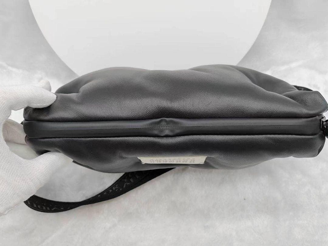 マルジェラ グラムスラム 2way ショルダーバッグ レザー ブラック