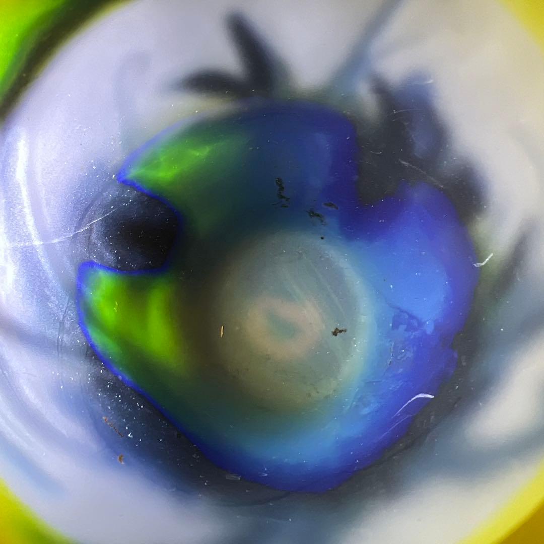 エミール・ガレ　三色酸化腐食彫花瓶　ケース付　鑑定証書付　東Y8-0210☆1F