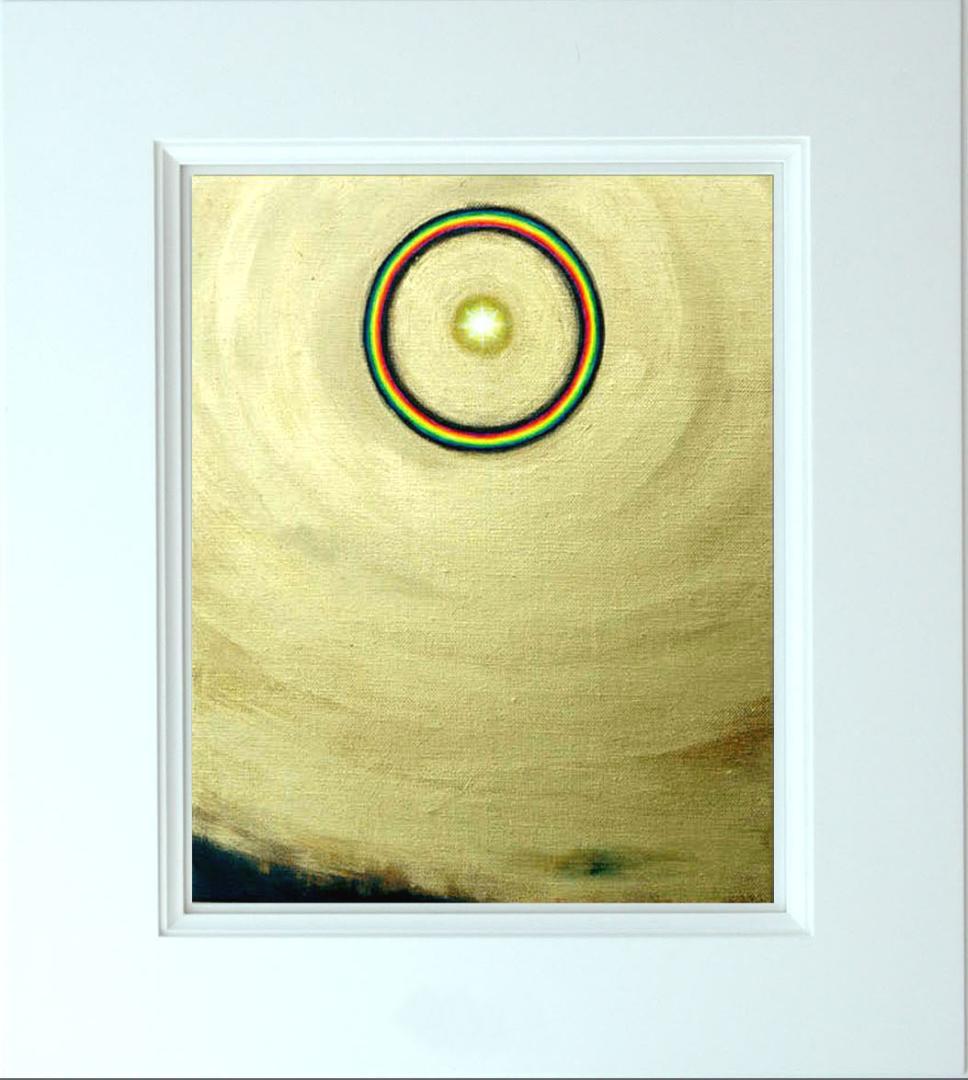 油絵 菅家令子 絵 絵画 インテリア 額付(黒)F3-G112023 風景祈希望