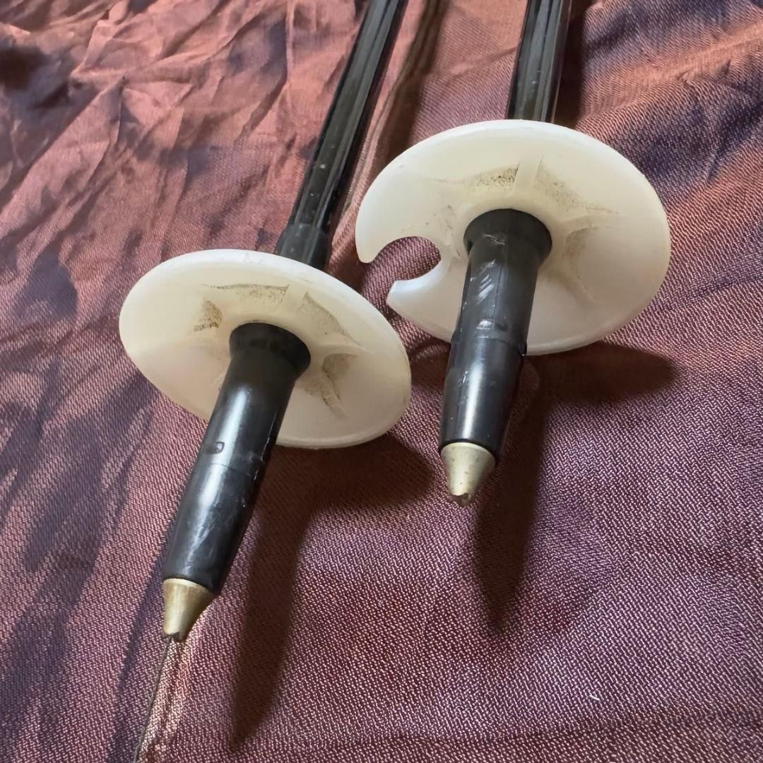 SALOMON サロモン 伸縮式 スキーストック 100-123cm カーボン